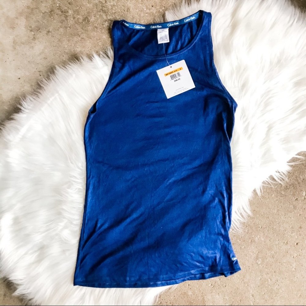 Calvin Klein Sleep Wear Dark Blue Tank Top